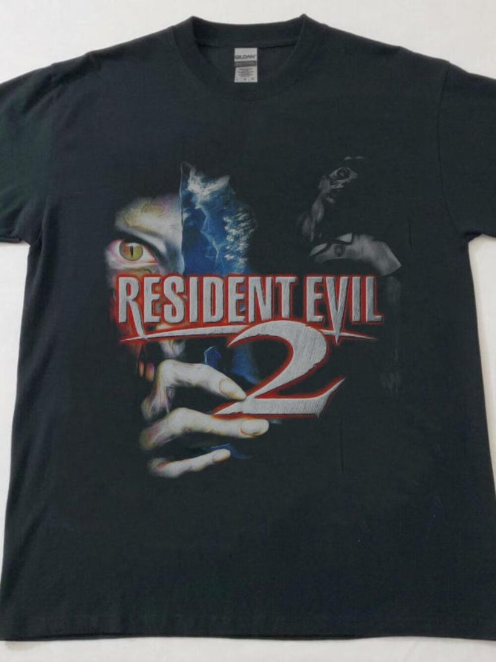 Resident Evil 2 T-Shirt Zombie Face Unisex Heavy Cotton Tee